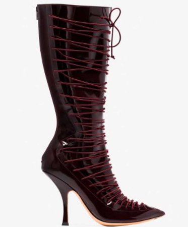 y project 100 patent leather boots