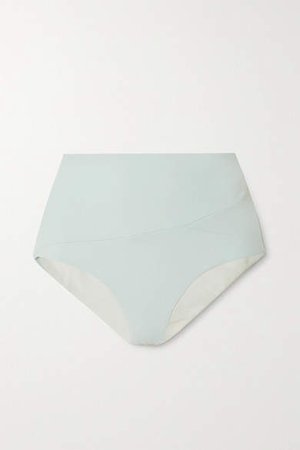 Lehi Stretch-crepe Bikini Briefs - Sky blue