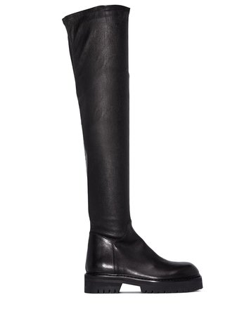 Ann Demeulemeester thigh-high Leather Boots - Farfetch