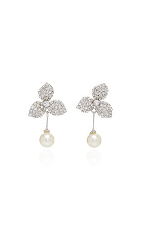 Exclusive Pearl And Swarovski Crystal Drop Earrings by Jennifer Behr | Moda Operandi