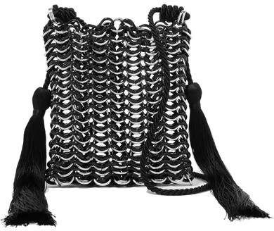 Luisella Tasseled Resin And Silver-tone Shoulder Bag - Black