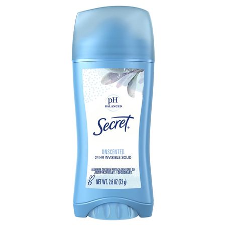 Secret Invisible Solid Antiperspirant and Deodorant, Unscented, 2.6 oz - Walmart.com