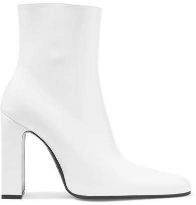 Leather Ankle Boots - White
