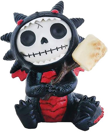 Furrybones Black Scorchie Skeleton in Dragon Costume with Marshmallow Figurine: Amazon.ca: Home & Kitchen