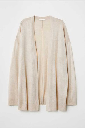 Fine-knit Cardigan - Light beige melange | H&M US