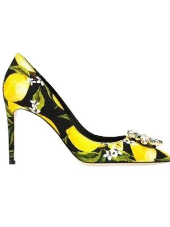 dolce and gabbana lemon kitten heels