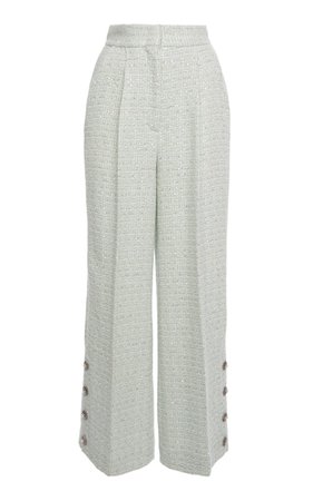Sequined Tweed Wide-Leg Pants By Alessandra Rich | Moda Operandi