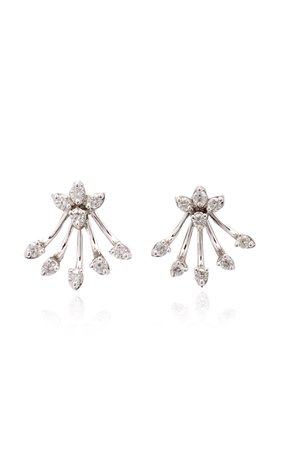 Exclusive 18K White Gold And Diamond Earrings by Hueb | Moda Operandi