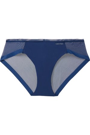 Calvin Klein Underwear | Stretch-jersey and mesh briefs | NET-A-PORTER.COM
