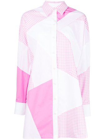 MSGM geometric-print Mini Shirt Dress - Farfetch