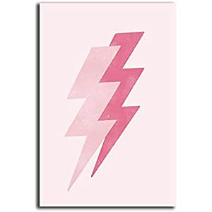 Amazon.com: Duo Pink Lightning Poster - By Haus and Hues Lightning Bolt Poster for Trendy Pink Room Decor Aesthetic, Pink Poster Aesthetic, Dorm Posters for College Girls Wall Prints Aesthetic UNFRAMED 12” x 16”: Posters & Prints