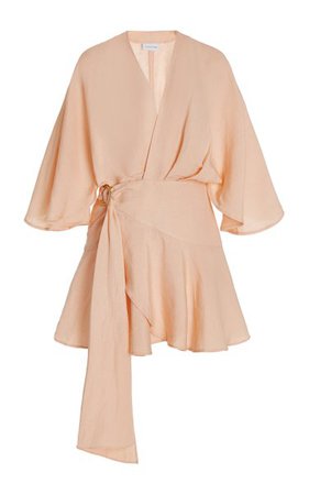 Exclusive Olivia Linen-Blend Mini Wrap Dress By Significant Other | Moda Operandi