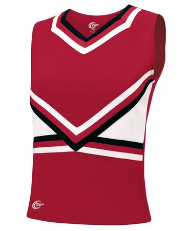 red and black cheer top