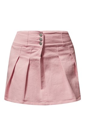Pink Micro Mini Denim Skater Skirt | Denim | PrettyLittleThing USA