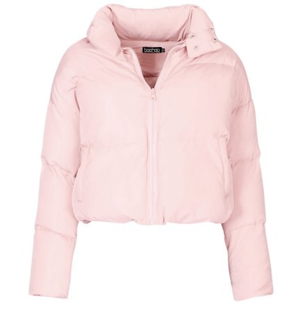 boohoo pink puffer jacket