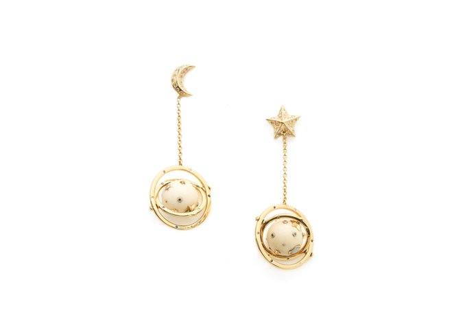 Mammoth Galaxy Spinning Planet Earrings | Auverture