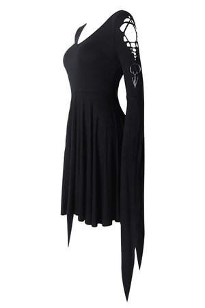 Veronica Black Longsleeve Gothic Dress by Dark in Love
