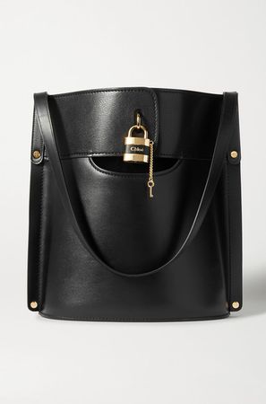 CHLOÉ Aby smooth and textured-leather tote