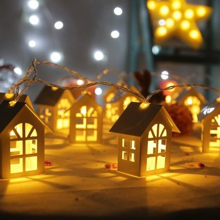 Светодиодные дерево дом стиль фея свет строки ёлочные игрушки – купить по низким ценам в интернет-магазине Joom
