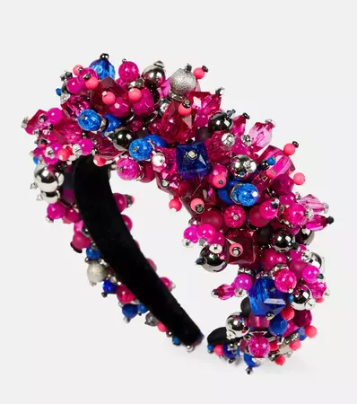 Embellished Headband in Pink - Area | Mytheresa