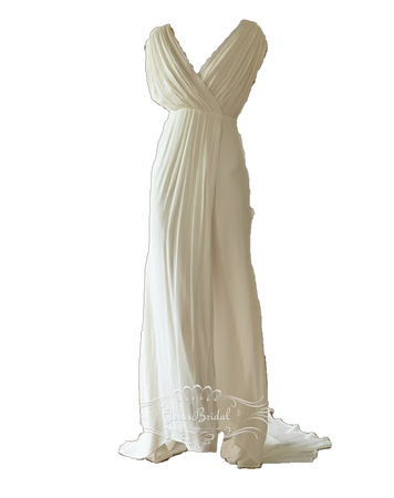 Accordion Pleats Satin Wedding Dress Ancient Greek Goddess,Customized Size & Color Bridal Dress,Wedding Dresses Minimalist,Bridesmaid Dress