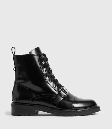 ALLSAINTS UK: Womens Donita Leather Boots (black)