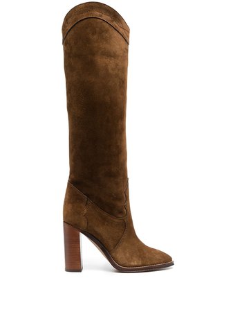 Shop brown Saint Laurent Kate knee-high boots with Express Delivery - Farfetch