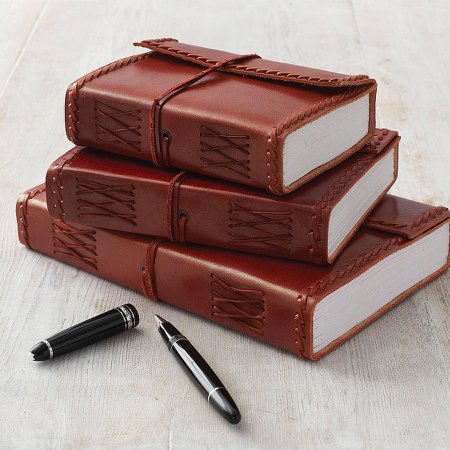 Handmade Stitched Leather Journal by PAPER HIGH