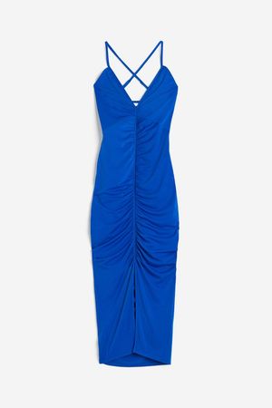 Draped Bodycon Dress - Bright blue - Ladies | H&M US