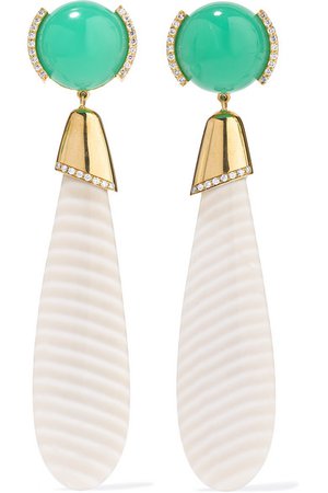 Guita M | 18-karat gold multi-stone earrings | NET-A-PORTER.COM