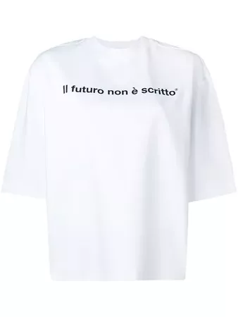 MSGM Quote Print T-shirt - Farfetch