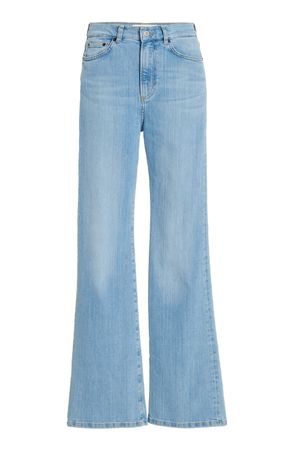 Pyramid Stretch High-Rise Cotton Flared-Leg Jeans By Jeanerica | Moda Operandi
