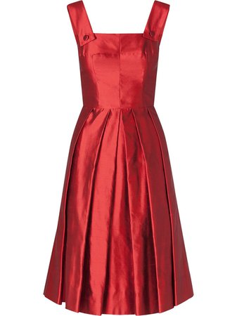 Dolce & Gabbana Silk Pleated Flared Dress - Farfetch