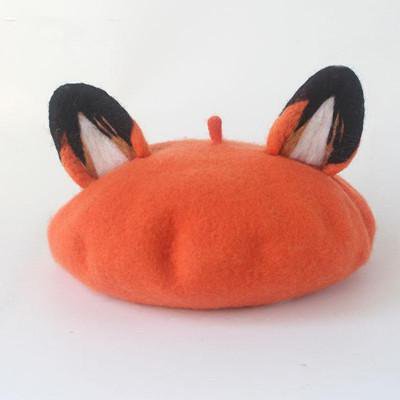 100% handmade fox ear beret YV2362 | Youvimi