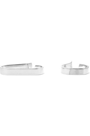 Saskia Diez | X Stripe set of two silver ear cuffs | NET-A-PORTER.COM