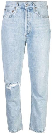 AGOLDE distressed straight leg jeans