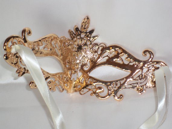 Gold rhinestone mask gold crystal mask gold bridal mask | Etsy