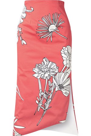 Silvia Tcherassi | Gimme floral-print stretch-cotton poplin skirt | NET-A-PORTER.COM