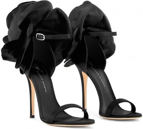 Blooming Flower Peony Ankle Strap Sandals by Giuseppe Zanotti