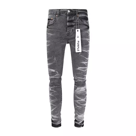 Mens Purple Wrinkled Grey Skinny Jeans For Men With Ripped Long Hem Streetwear Fashion Pants By A Top Brand From Blueberry12, $41.65 | DHgate.Com