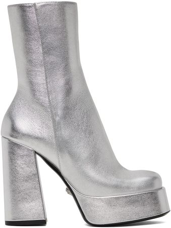 Versace: Silver Aevitas Boots | SSENSE