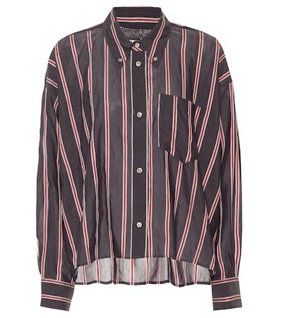 Ycao striped cotton-blend shirt