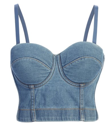 JLUXLABEL DENIM COLLECTION HARD TO FORGET BUSTIER