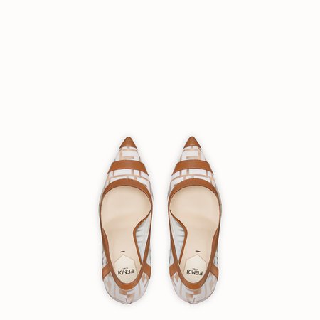 PU and white leather court shoes - COURT SHOES | Fendi