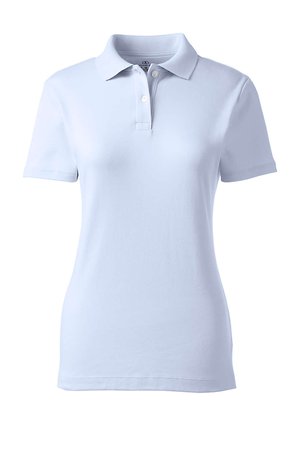 School Uniform Girls Short Sleeve Feminine Fit Interlock Polo Shirt | Lands' End