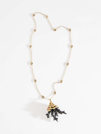 Coral pendant necklace, black - "RIBES" Max Mara