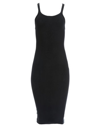 Ribbed Tank Dress in Black | RE/DONE