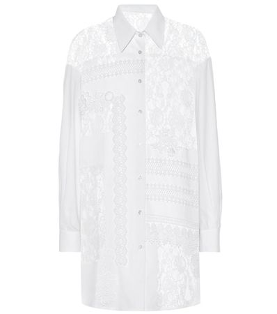 Flora lace and cotton shirt