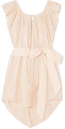 Kalita - Andromeda Silk And Cotton-blend Mini Dress - Pastel pink