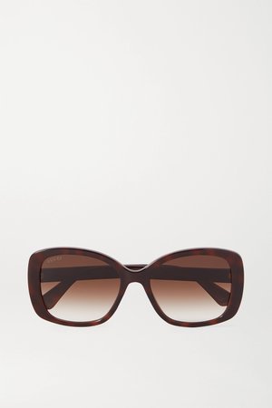 Tortoiseshell Square-frame tortoiseshell acetate sunglasses | Gucci | NET-A-PORTER